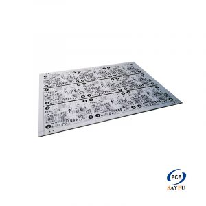 Aluminum substrate with insulating holes